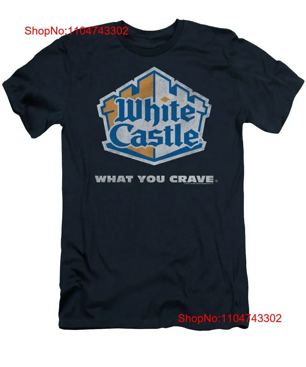 white castle distressed logo T shirt vintage Washed Breathable Stretched Soft Comfortable Slightly Unisex Versatile