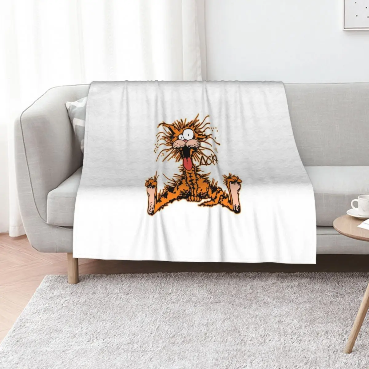 

Bill The Cat Ack! said the cat Throw Blanket Thermals For Travel Summer Beddings halloween Flannel Fabric Blankets