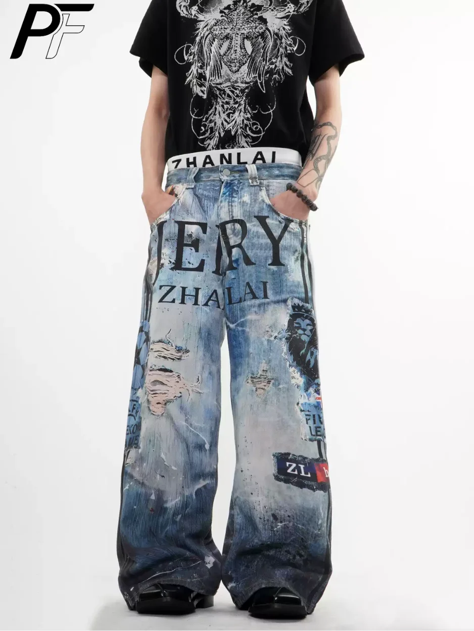 パンツ MAZZ print denim S0da0ae066a8b465fbc121fc0b317f