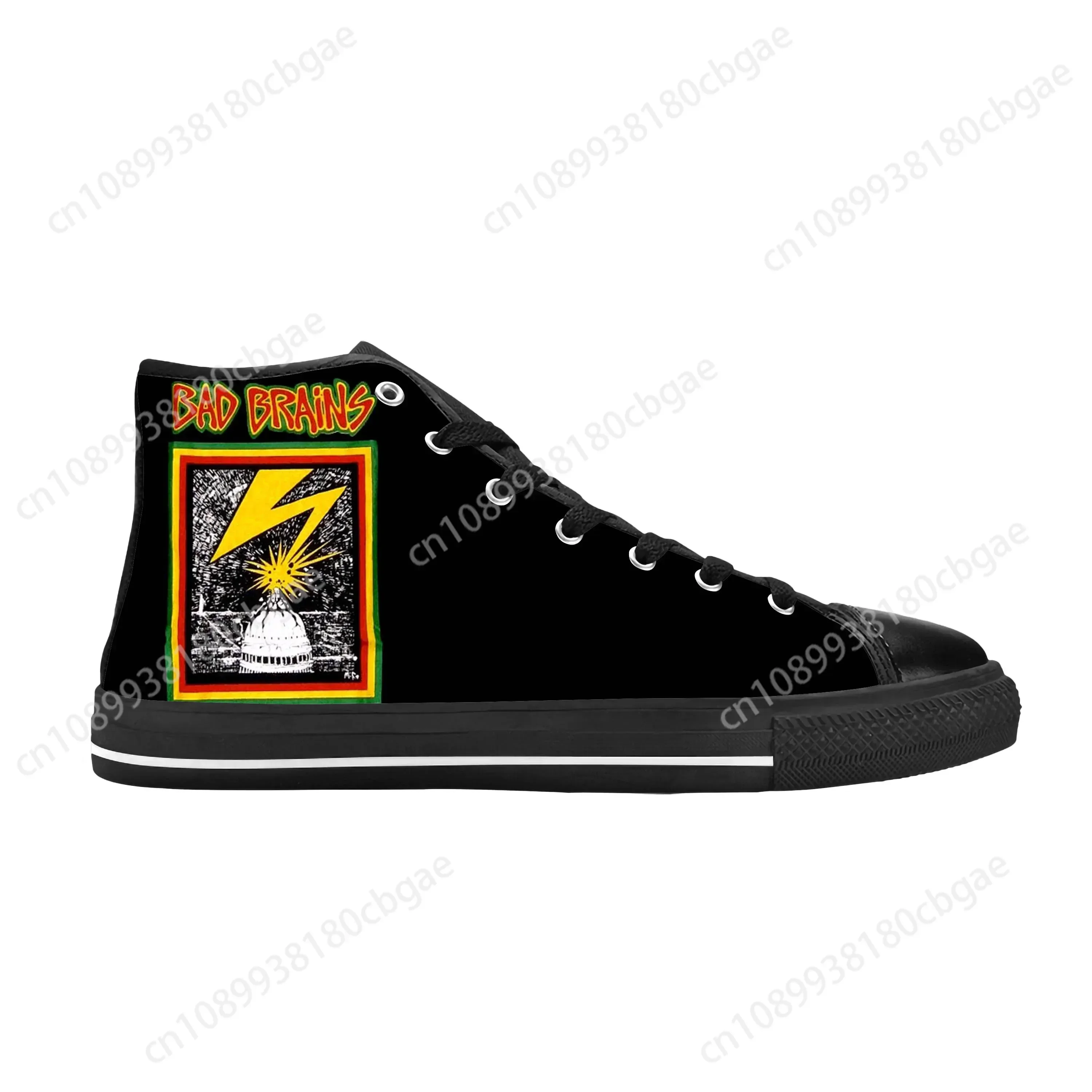 

Bad Brains Punk Rock Band Singer Music Cool Funny Casual Cloth Shoes High Top Comfortable Breathable 3D Print Men Women Sneakers