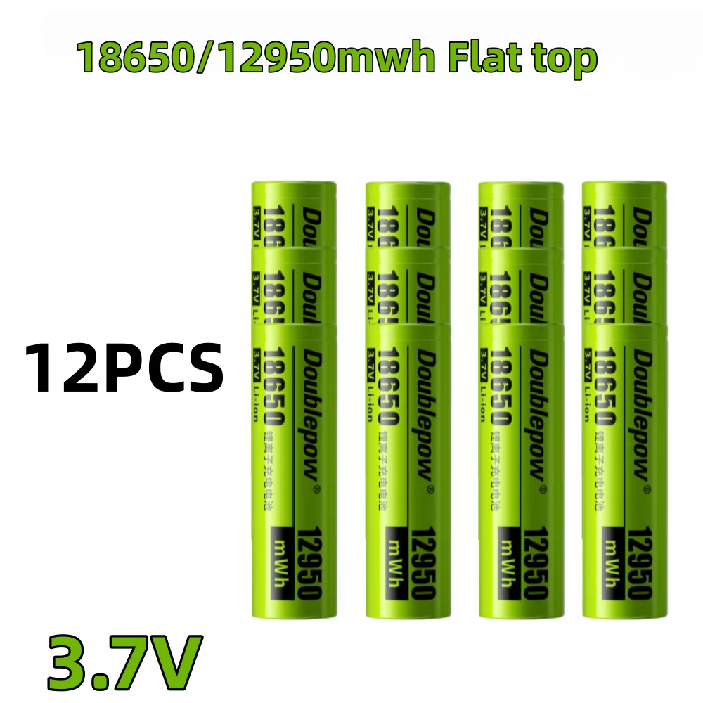 2-20pcs Doublepow 12950mWh 18650 rechargeable battery 3.7v 18650 lithium ion rechargeable battery flashlight battery