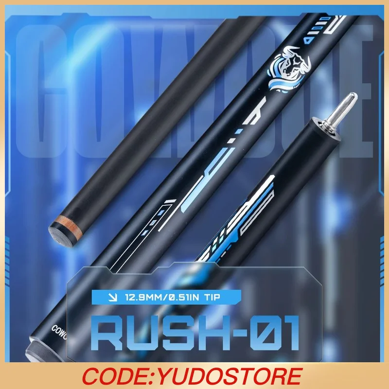 

Cow Punch cue Stick with 12.9mm Tip Carbon Fiber Shaft forProfessional Break cue Billiard cue Stick