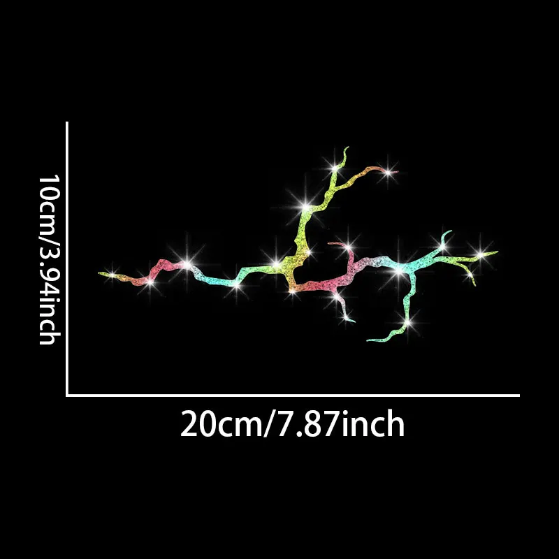 1PC Imitation Diamond Glitter Fashion Lightning Motorcycle Stickers Waterproof for Helmet Front Fairing Scooter Vinyl Decals