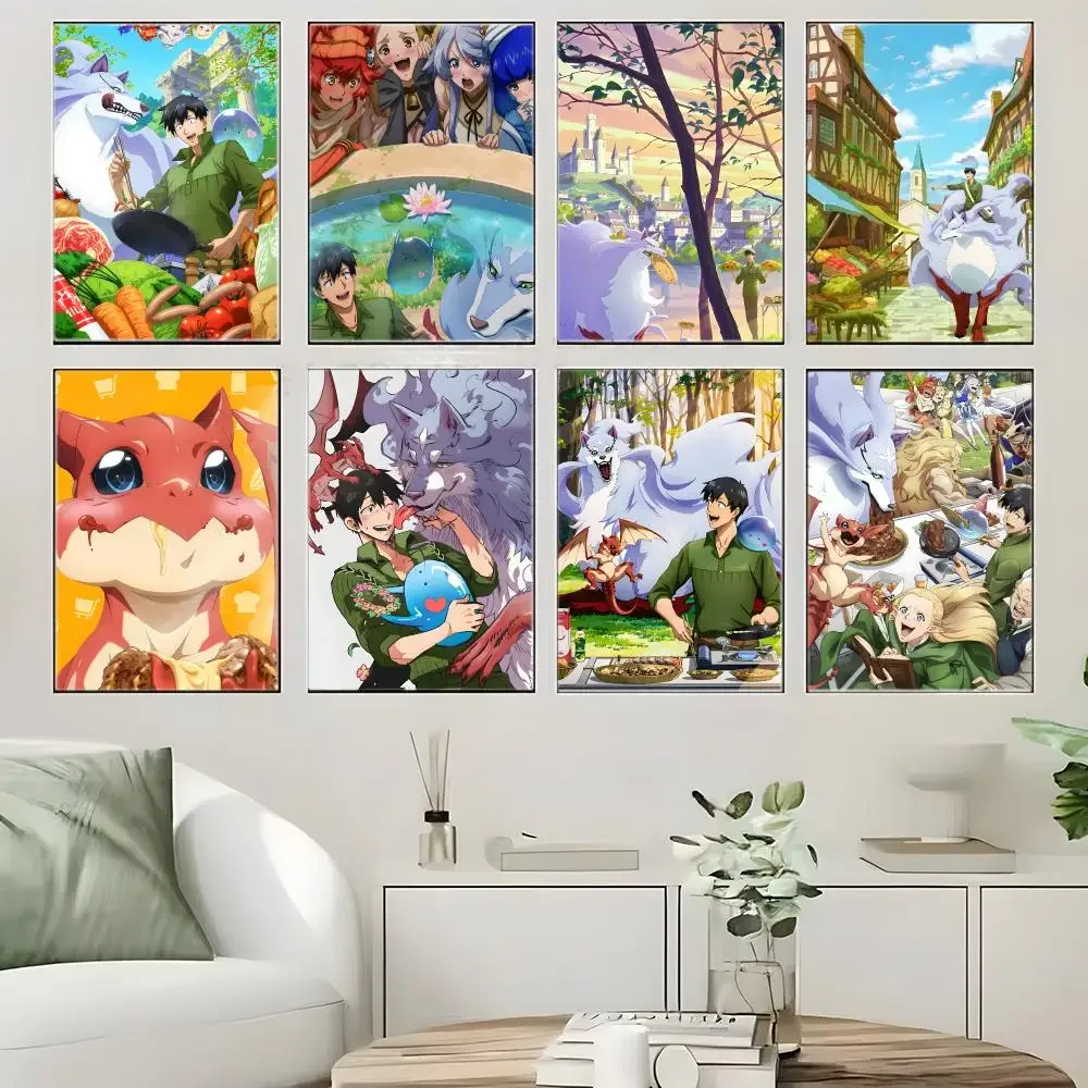 Animation C-Campfire Cooking Poster  Self-adhesive Art Waterproof Paper Sticker Coffee House Bar Room Wall Decor