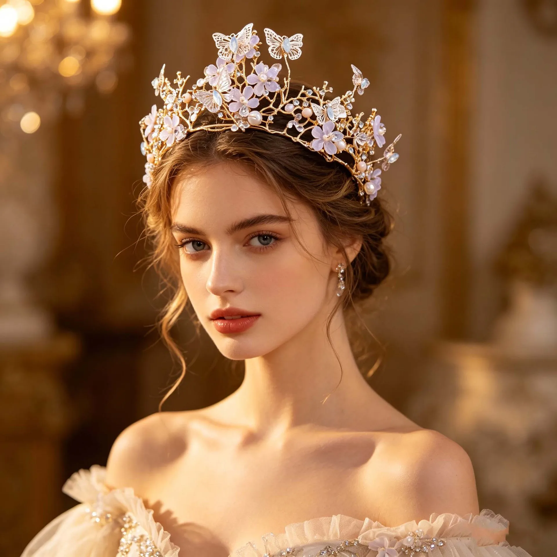 Vintage European Crystal Crown Headband, Handmade Rhinestone Tiara, Bridal Hair Accessories, Wedding Headpiece for Bride