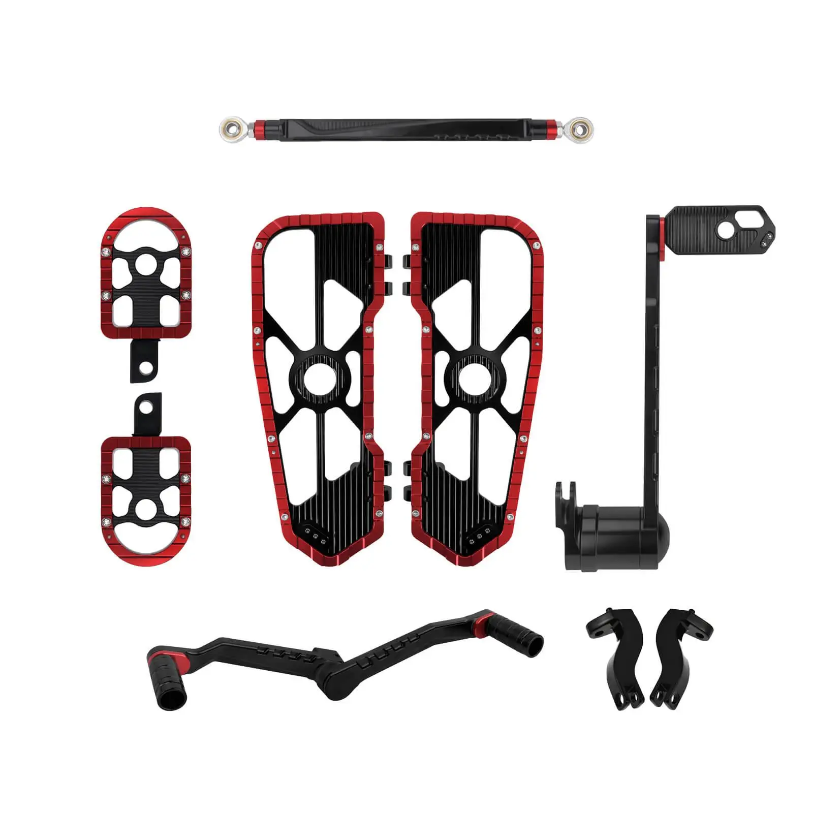 Motorfiets vloerplanken voetsteun schakelhendel remhendel sets bestuurder passagier voetsteun voor Harley Touring Road Street Glide 08-25