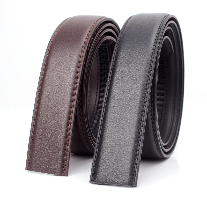 Large Size Belt No Buckle for Automatic Buckle PU Leather Belts Without Buckle for Men Women No Buckle 3.5cm Wide 150 160cm