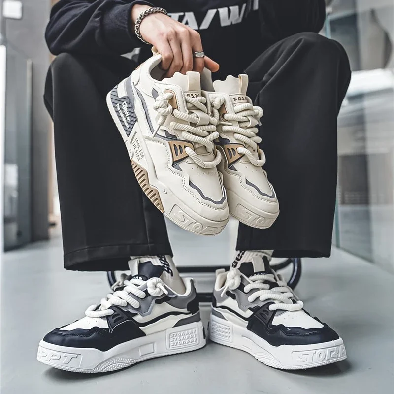 أحذية تزلج عصرية للرجال، أحذية رياضية كاجوال مريحة غير قابلة للانزلاق للأنشطة الخارجية للرجال