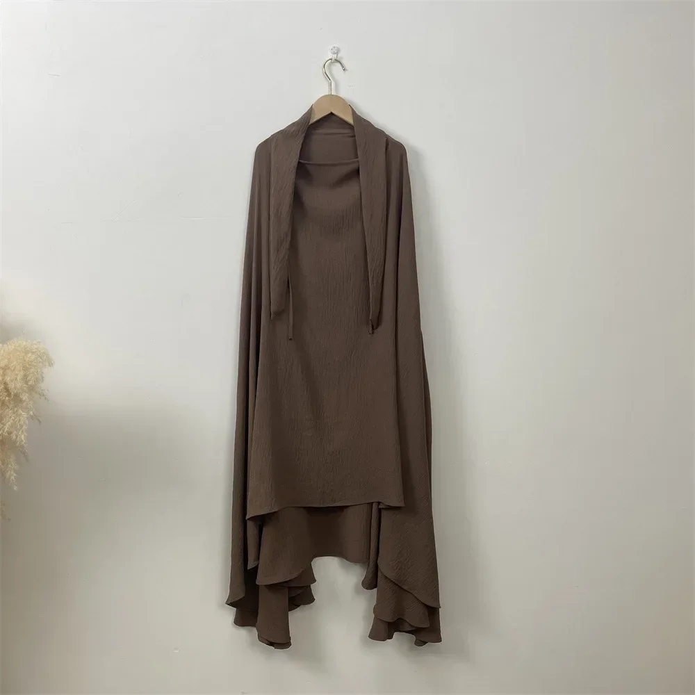 

Muslim Women Khimar Overhead Prayer Garment Islam Clothing Saudi Arab Burqa Niqab Dubai Turkey Headscarf Long Hijab Abaya Dress