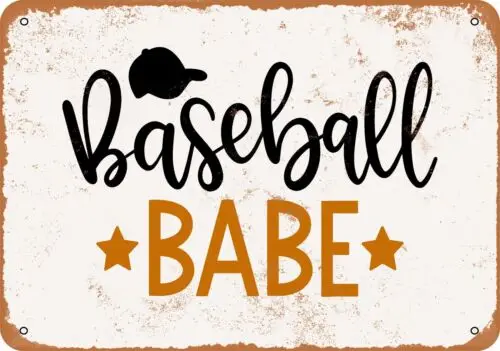 Metal Sign - Baseball Babe - Vintage Look sign