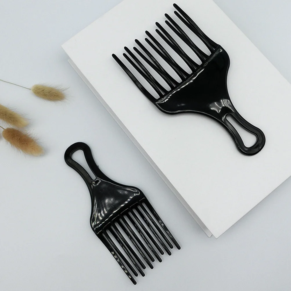 4 قطعة مشط واسع الأسنان الأفرو اختيار ل مجعد وفك تشابك الشعر رفع أداة البلاستيك اختيار الشعر مشط للرجال النساء الفتيات الفتيان