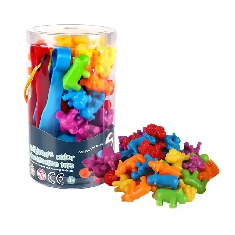 Montessori brinquedos infantis educação precoce jogo de classificação de cores pensando treinamento brinquedos sensoriais das crianças