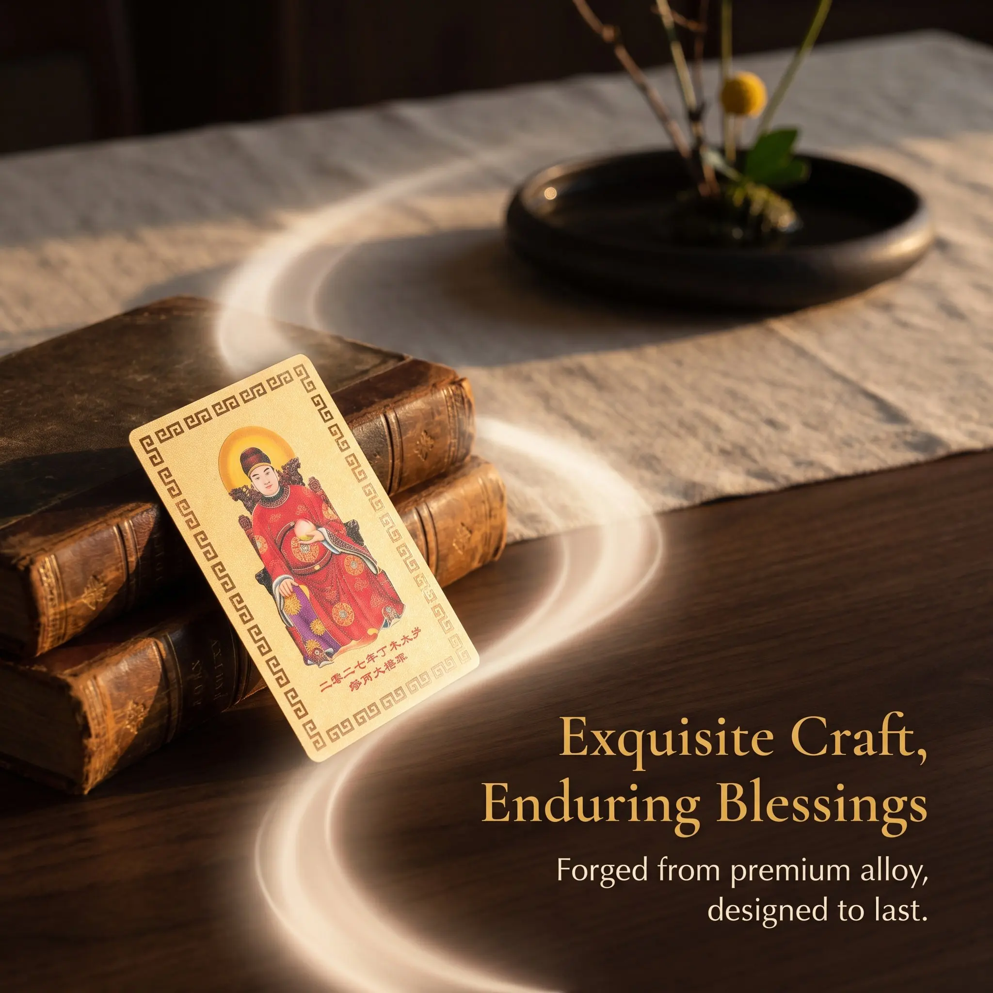 6 Pcs 2027 Chinese Feng Shui Tai Sui Gold Cards Blessing Everyday Carry Charm Camus Keepsake Greeting Auspicious Protection