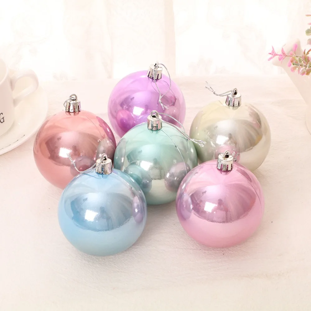 Cute 37pcs Christmas Ball Pearl Color Gift Crafts Christmas Tree Decorative Toy 4/5/6/7/8cm Hanging Ornament Ball Festival