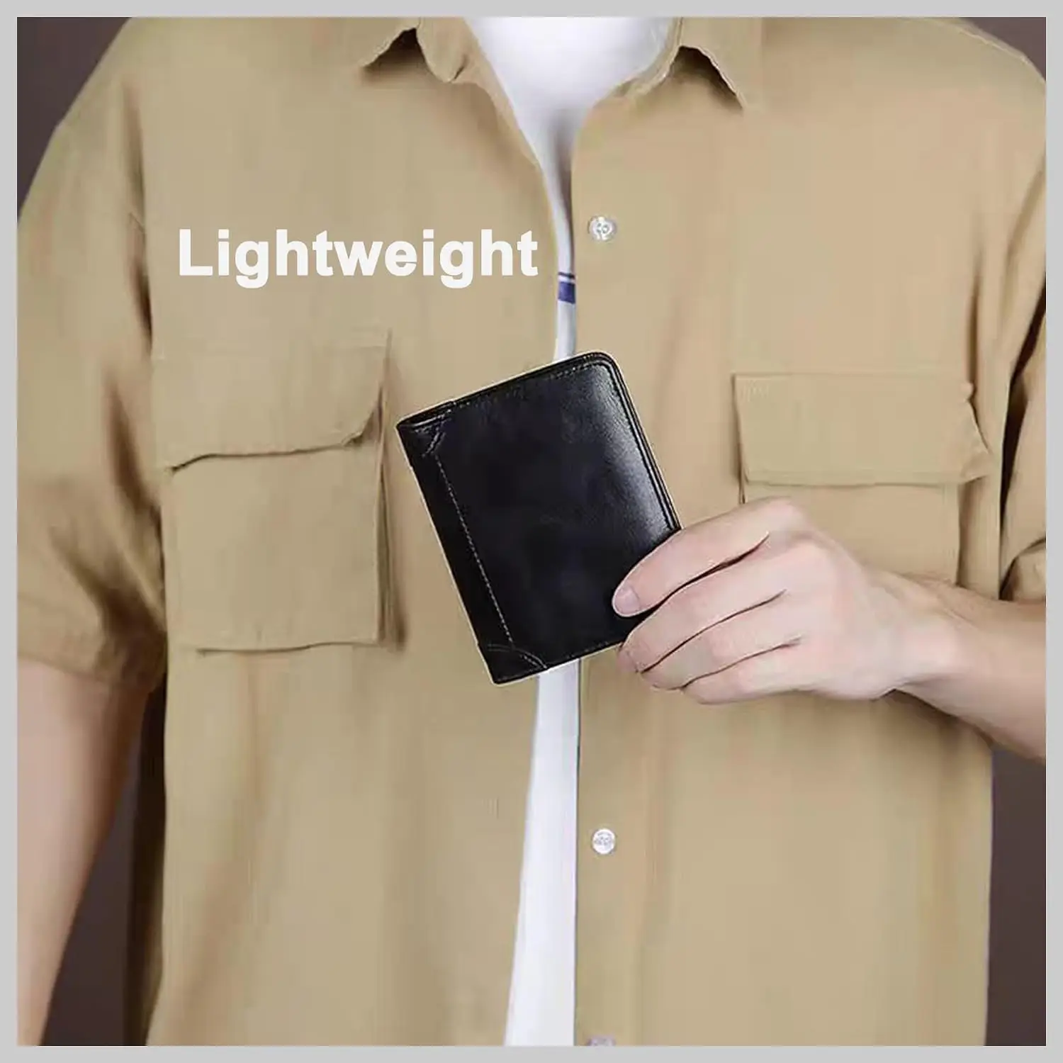 Men's RFID Blocking Leather Wallet Trifold Extra Capacity Billfold Soft Genuine Leather with 11 Card Slots Vintage