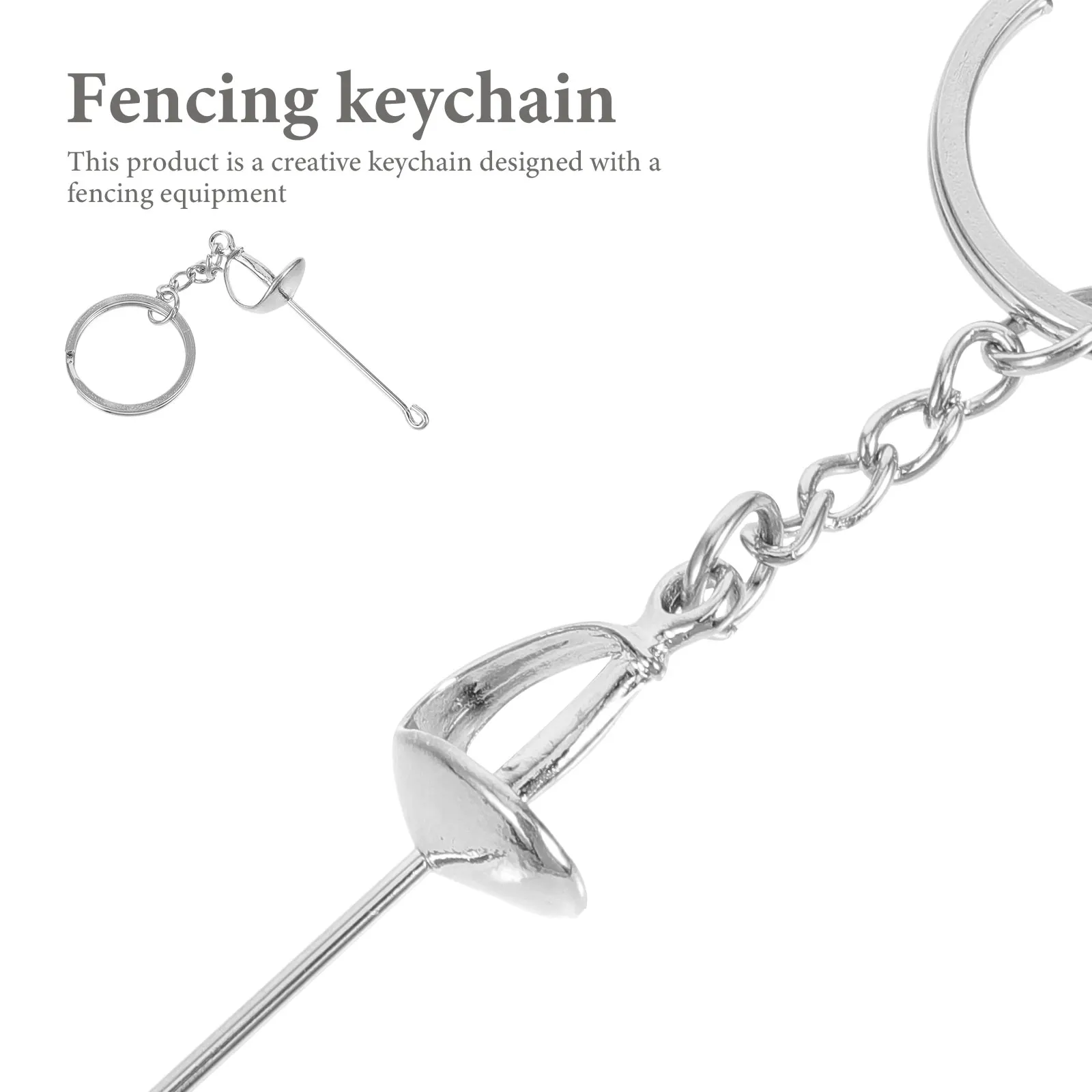 

Delicate Metal Fencing Keychain Sports Souvenir Hanging Decoration Bag Car Birthday Christmas Graduation Party Sport
