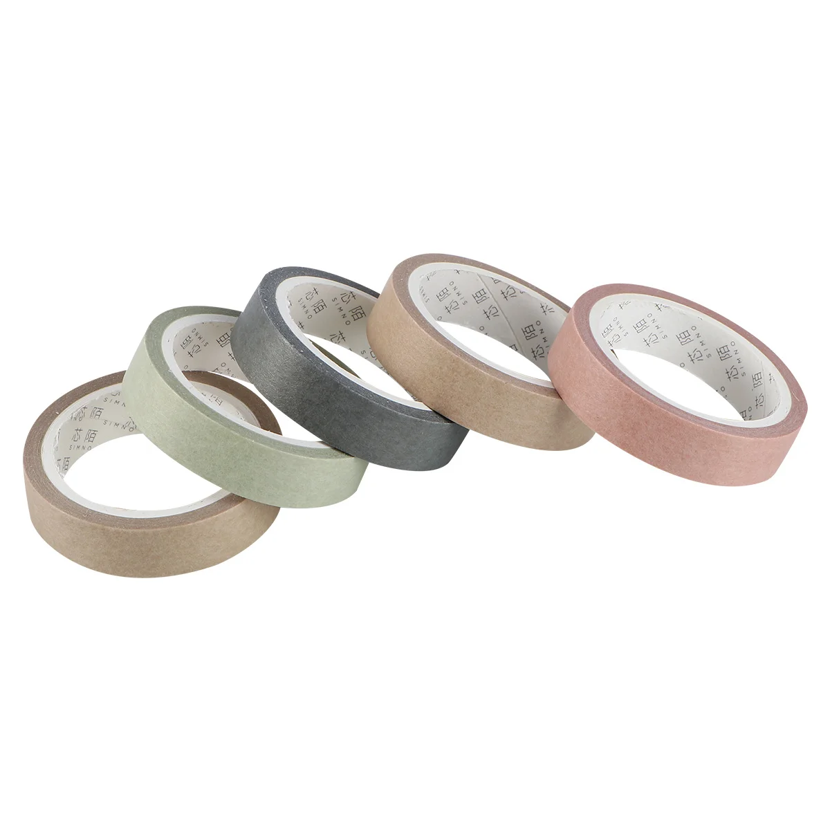 5 قطع من شريط اشي محمول صغير الحجم سهل الحمل للتخزين لاصق ملون للمجلات ديكور أثاث فني جداري