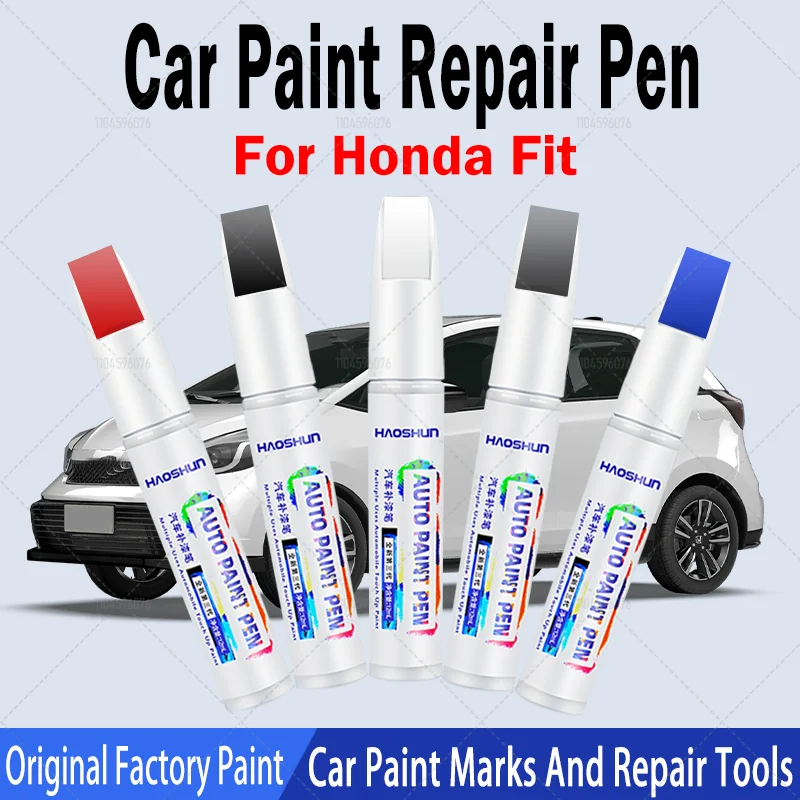 For Honda 2004-2024 Fit car repair pen scratch repair tool Taffeta white original car paint Ruili red paint Car body repair