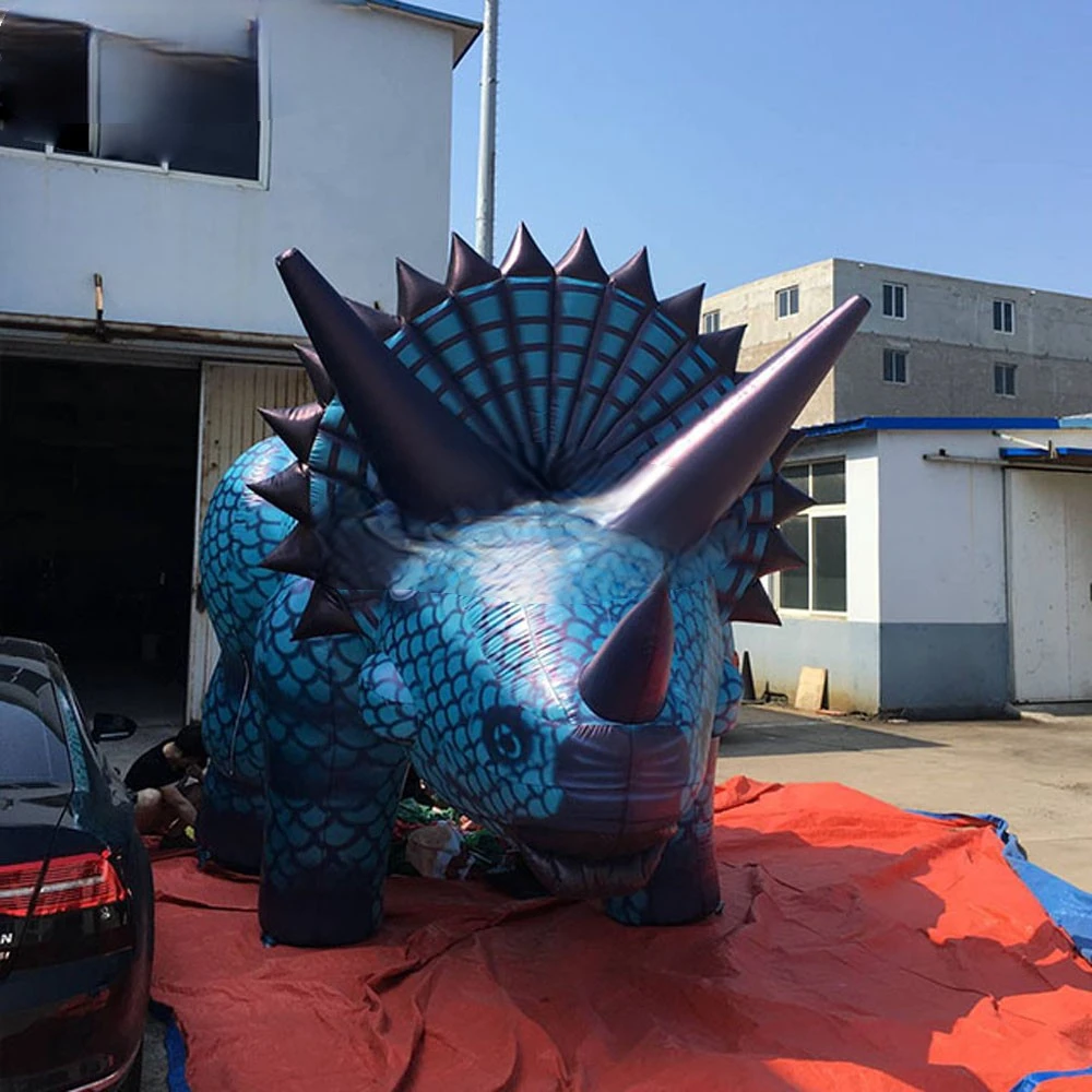 

Simulation Triceratops Giant Green Inflatable Dinosaur Model with Blower for Advertising Exhibition Free Air Freight