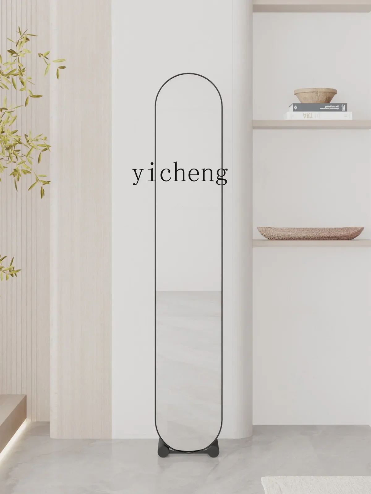 Movable Full-Body Floor Mirror Home Bedroom Ins Style Modern Simple Vertical Test Dressing Mirror