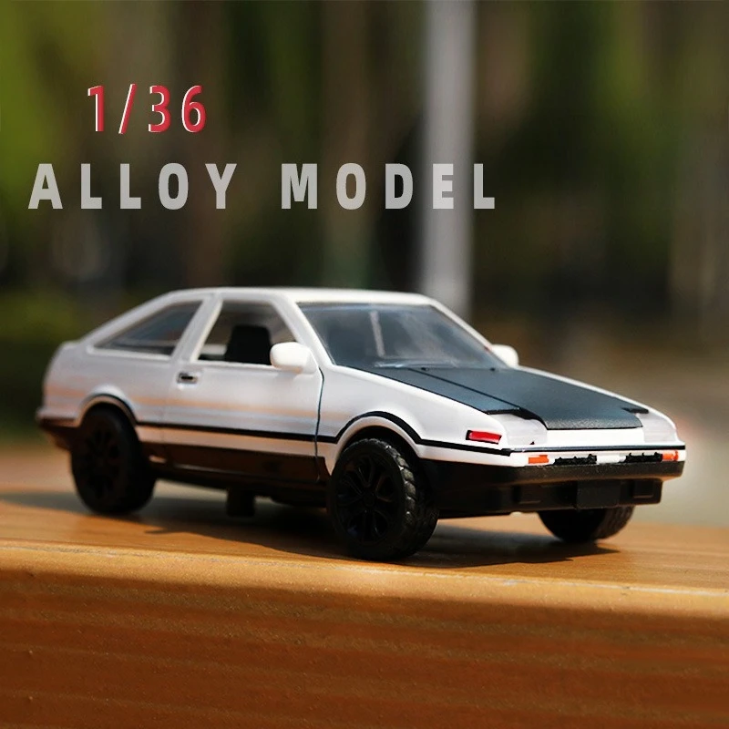 1:36 AE86 GTR modèle de voiture en alliage voiture de sport voiture en métal 2 portes ouverture retirer cadeau pour les enfants