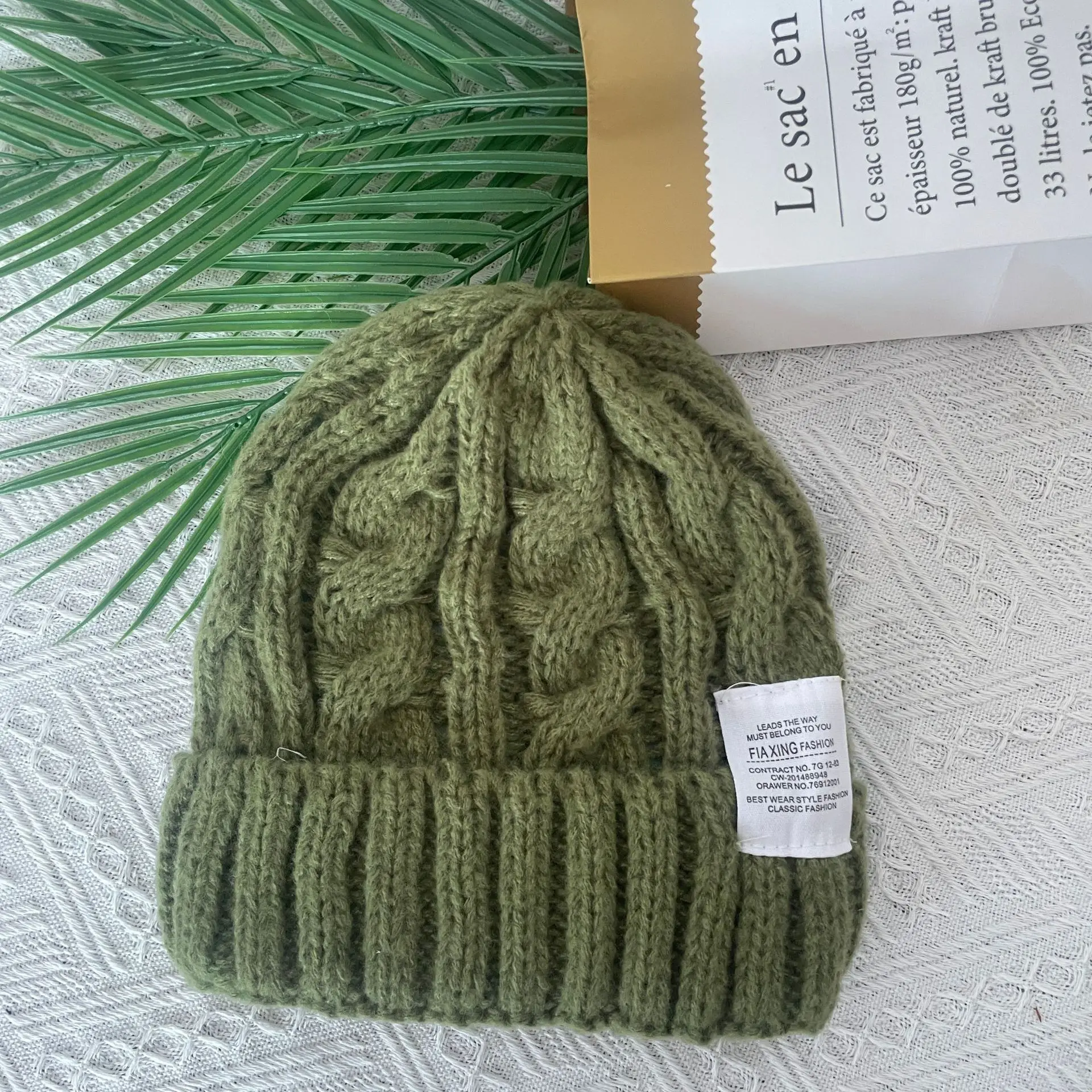 

Head Cap Hugger Toque Stocking Watch Twisted Fabric Knitted Hat Outdoor Travel Woolen Pile candy-colored Knitted 2M34