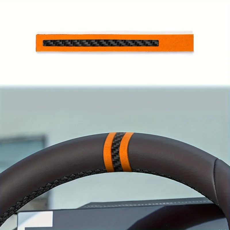 Racing Steering Wheel Center Mark Vinyl Sticker Car Decal Track Stripe Decoration Multiple Colors Auto Interior Accessory