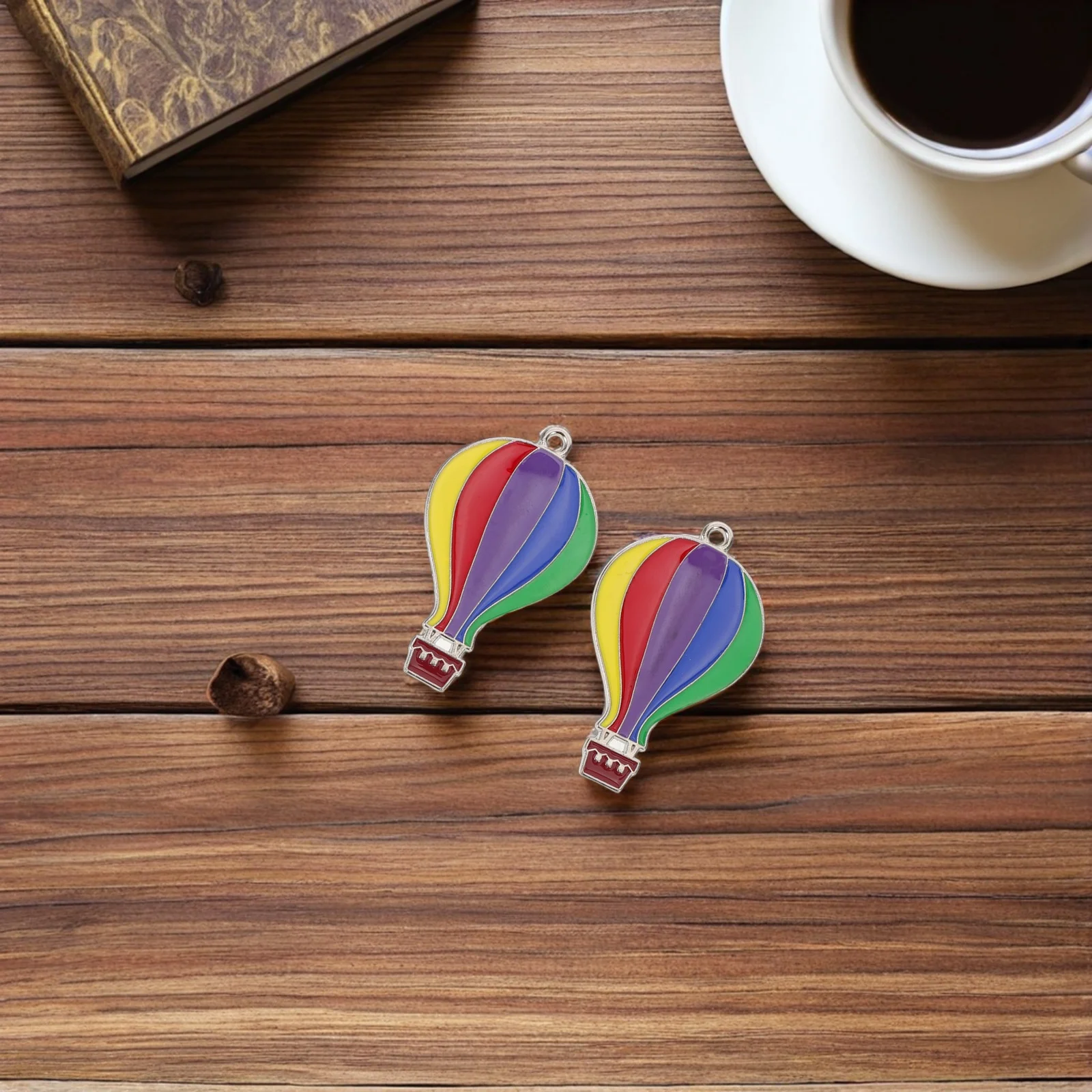 

12 Pcs Hot Air Balloon Pendant Birthday for Women Memorial Keychain Decoration Small Bag Backpack Jewelry