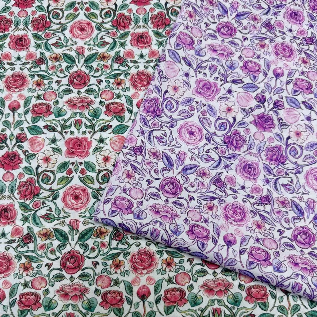 100x148cm Penrose Rose 100s Poplin Long Staple Cotton Fabric, Tela Algodon Telas Para Costura DIY Patchwork Sewing Supplies