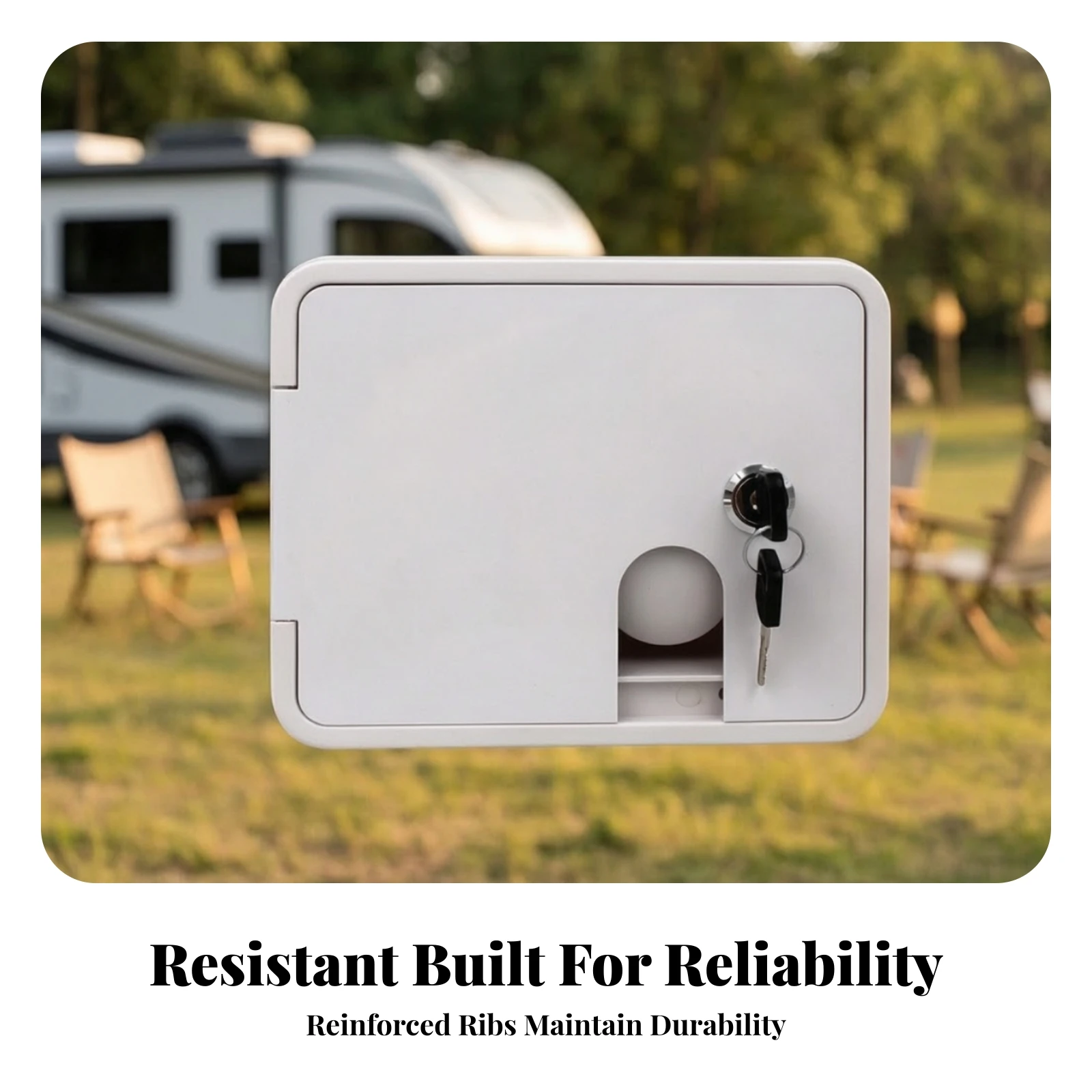 Water Inlet Hatch with Lock Robust RV Water Fill Hatch Plastic Leakproof for RV Builders, Travel Trailer