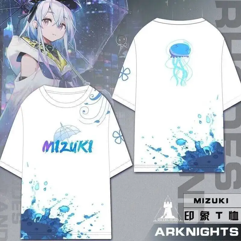 

Anime Game Arknights Cos Amiya Warfarin Sierash Eyjafjalla Etc. 2025 Unisex Cartoon Loose Summer Pain Short Sleeves Gift