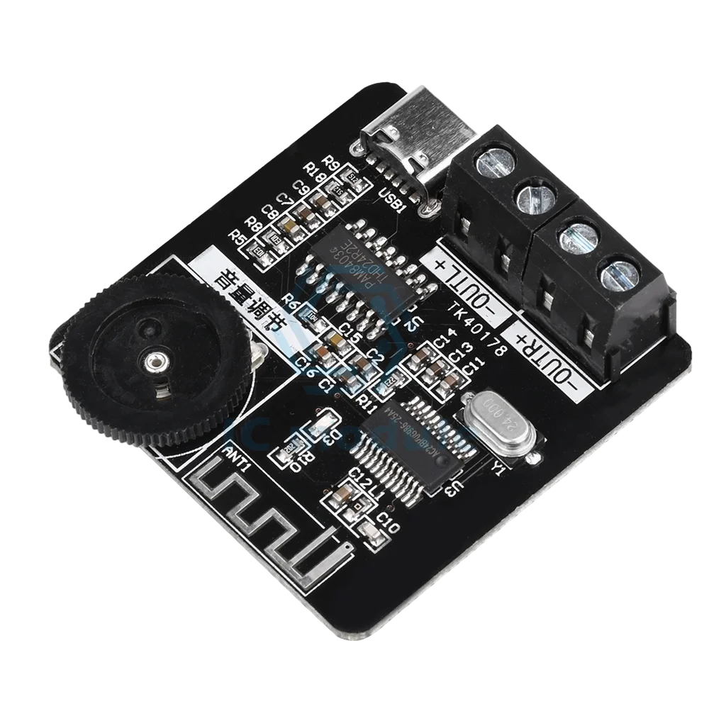 PAM8403 Digital Power Amplifier Board DC5V 5W+5W TYPE-C  Audio Amplifier Module Adjustable Volume