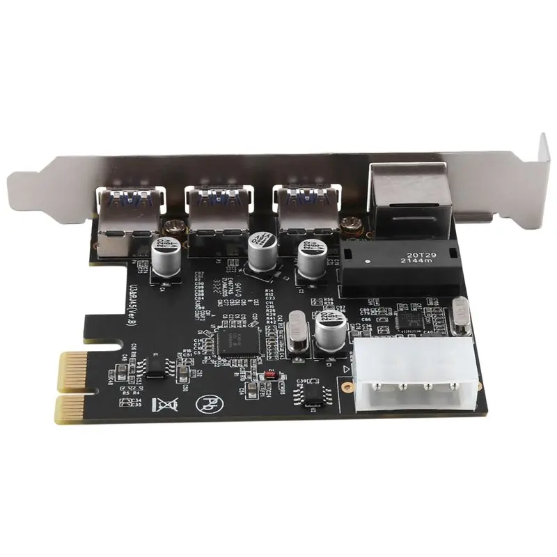 A53M-1 Piece Pcie Slot To RJ45 USB 3.0 Pcie Expansion Card With Gigabit Ethernet Controller PCI Express Adapter For Desktop PC