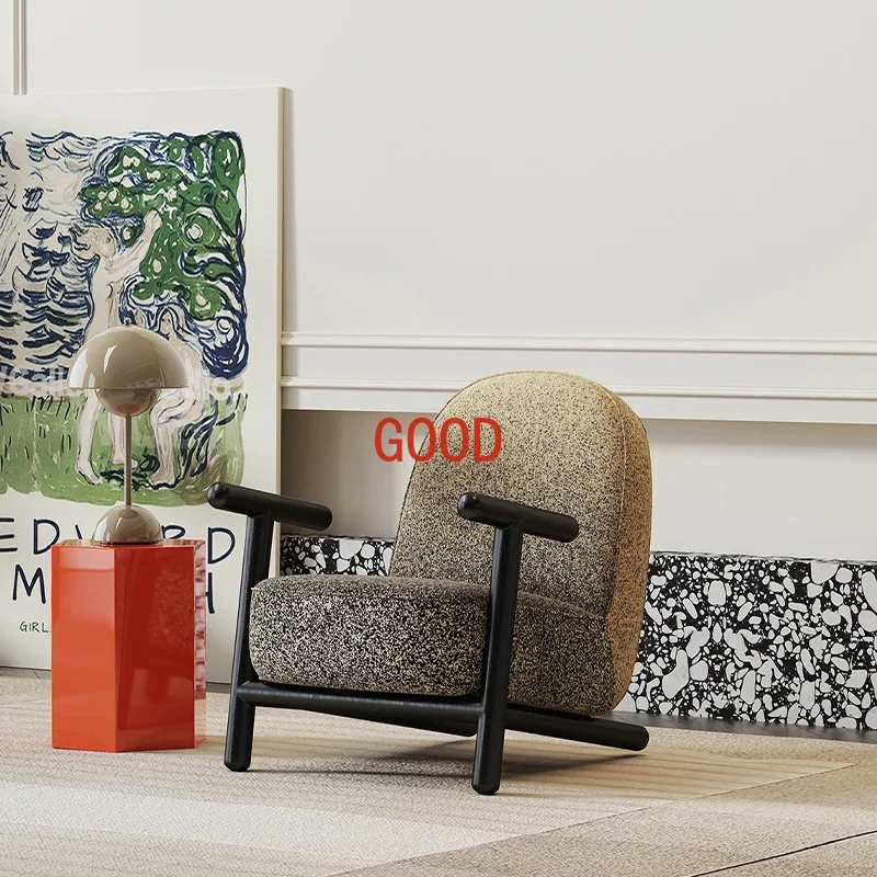 Minimalista moderno luce di lusso piccolo appartamento soggiorno camera da letto balcone terrazza pigro sedia per il tempo libero sedia