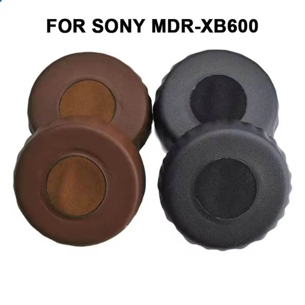 2Pcs Foam Sponge Ear Pads Protein Leather Headset Replacement Ear Cushion Headphone Repair Parts for Sony MDR-XB600