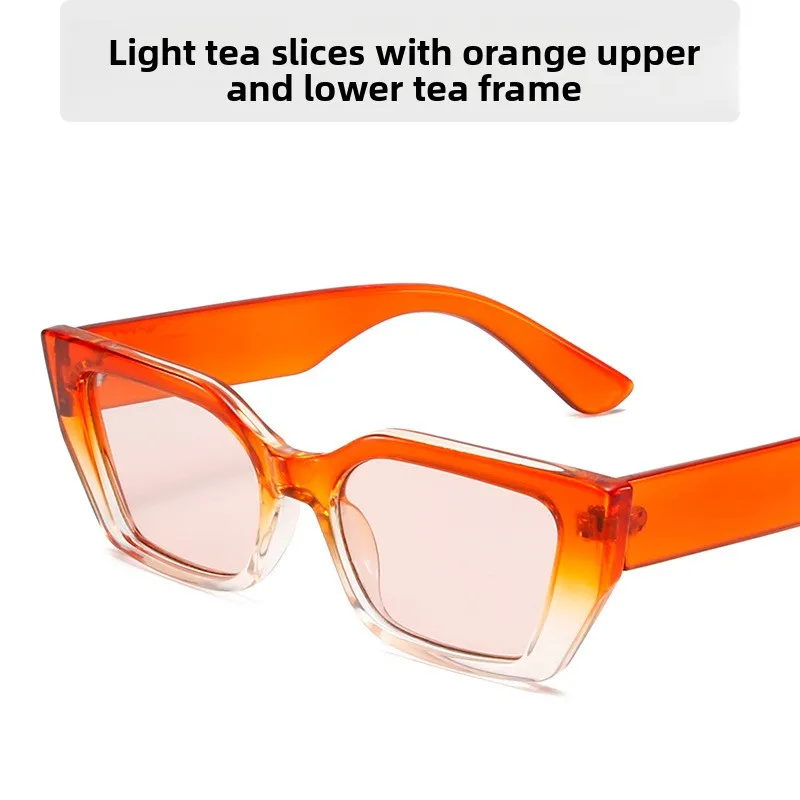 

ocean film large frame glasses Japan and South Korea trend contrasting sunglasses fashion flame splicing uv400 sunglasses
