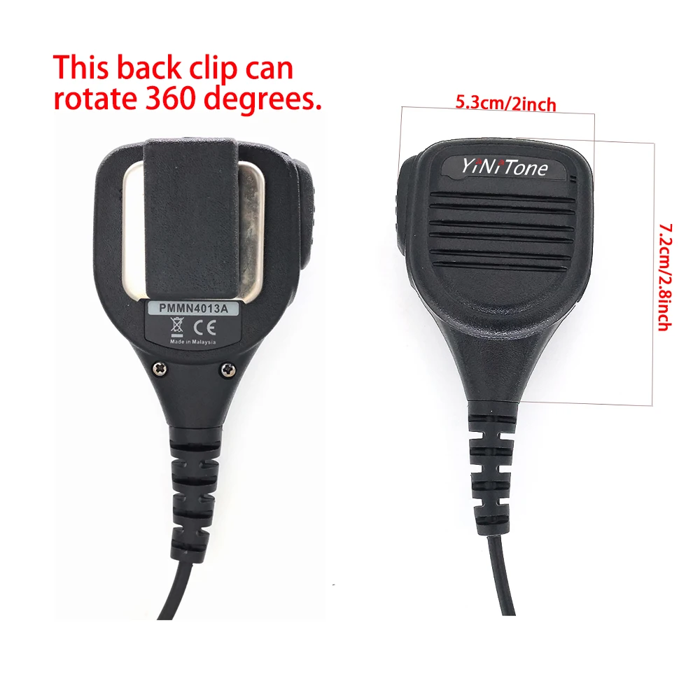 YiNiTone PMMN4013A TK 2핀 라디오 스피커 마이크로폰 3.5mm 오디오 잭 포함 바오펑 UV-5R BF-888S 콴셩 켄우드용