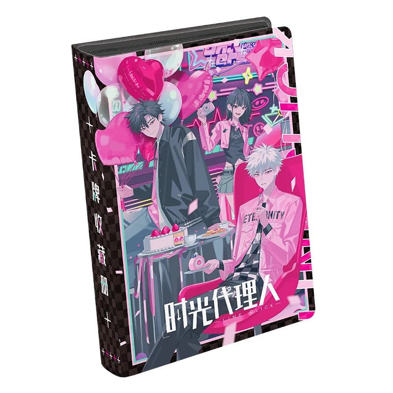 

CARDFUN Link Click Future Time Card Binder 4 Pocket 160 Double Sided Pocket PU Leather Card Album