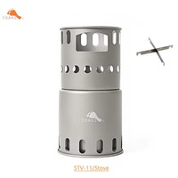 TOAKS Titanium Wood Stove, Camping Backpacking Equipment, Portable Ultralight Wood Burner STV-11
