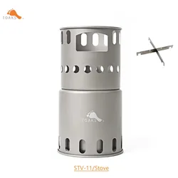 TOAKS Titanium Wood Stove, Camping Backpacking Equipment, Portable Ultralight Wood Burner STV-11