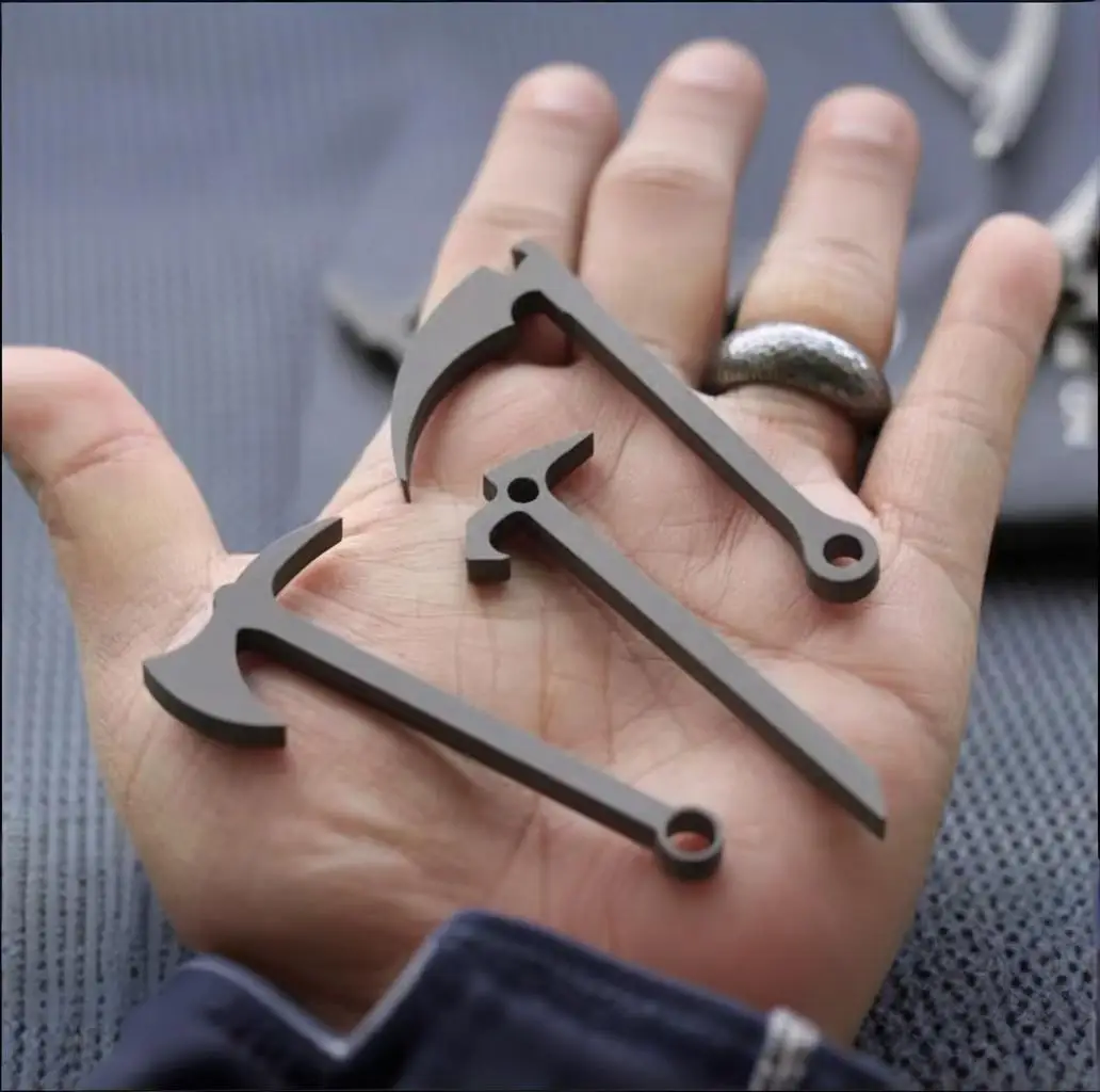 

EDC мини открытый кемпинг титановый сплав многофункциональный лом топор водитель открывалка для бутылок брелок ожерелье кулон