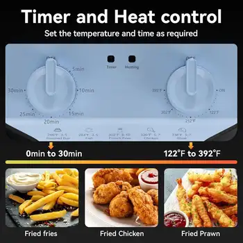 商用雙籃深炸鍋,21.2誇脫大容量電炸鍋,3400瓦高效加熱,30分鐘定時器,安全功能,操作簡單 10 best sales 油炸機 - №9