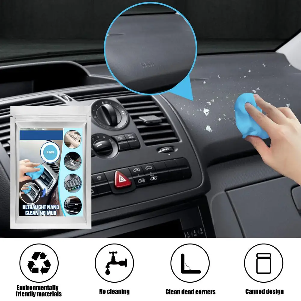Magic Car Cleaning Mud Gel All-Purpose Non-Toxic Reusable Eco-Friendly Interior Auto Cleaner Vent Accessories Air Dashboard J4Z7