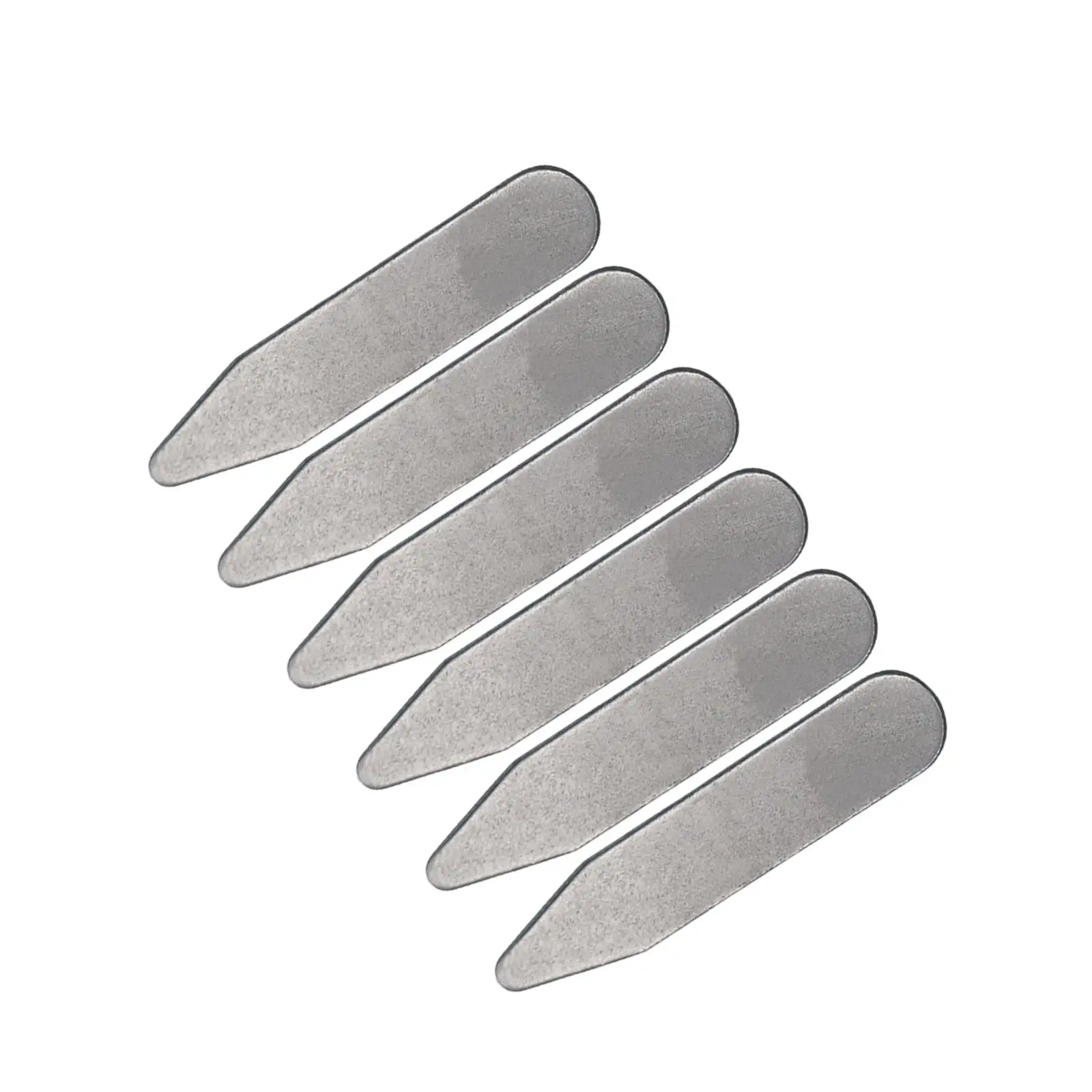 Metal Collar Stays for Mens Dress Shirt Inserts Stainless Steel Rigid Stiffeners with Box Smooth Rounded Edges Suit Accessories