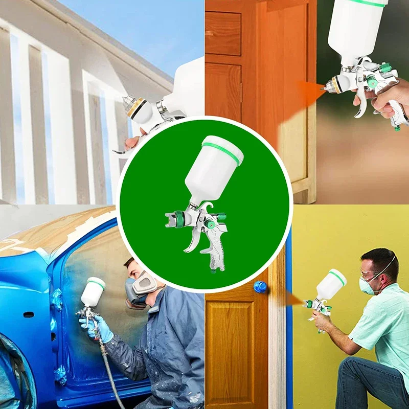 HVLP المهنية بندقية رذاذ 1.4/1.7/2.0/2.5 مللي متر الصلب فوهة الجاذبية بندقية رذاذ المحمولة طلاء السيارات بندقية رذاذ لتقوم بها بنفسك رذاذ الطلاء عدة