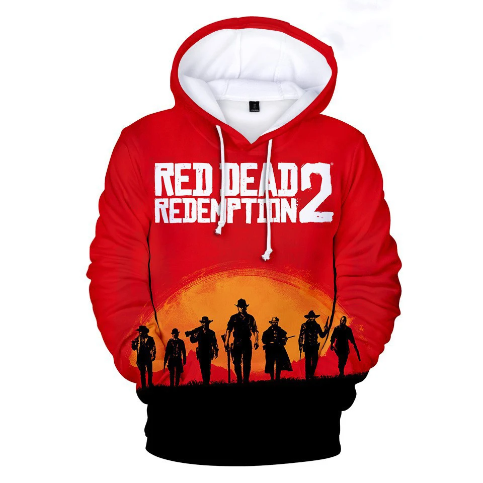 Game Red Dead Redemption 2 Hoodie 3D Print Men Women Streetwear Hoodies Oversized Pullovers Hooded Sweatshirts Kid Tops Clothing