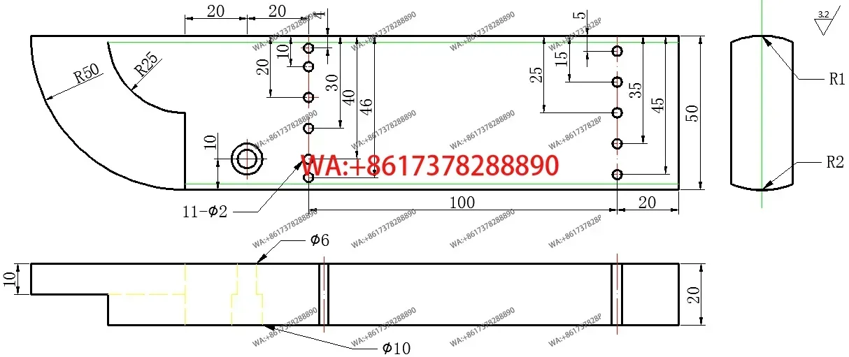 GS Ultrasonic Standard Test Blocks GS-1 2 3 4