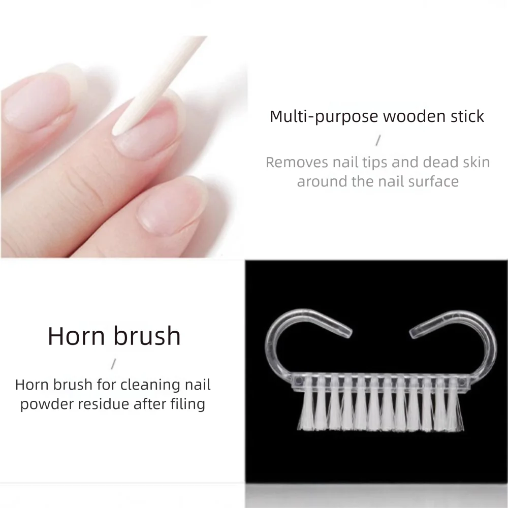 Nouveau ensemble de cinq pièces outils de soins des ongles bandes de frottement bandes de polissage Kit d'ongles bâtons en bois Mini blocs de Tofu Kit d'outils pour ongles