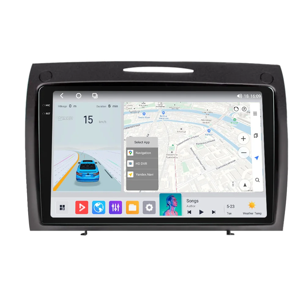 for MS car-play auto 8core WiFi 4G LTE Android 13 car radio 8+256G gps navigation for Benz SLK-Class 2004-2011