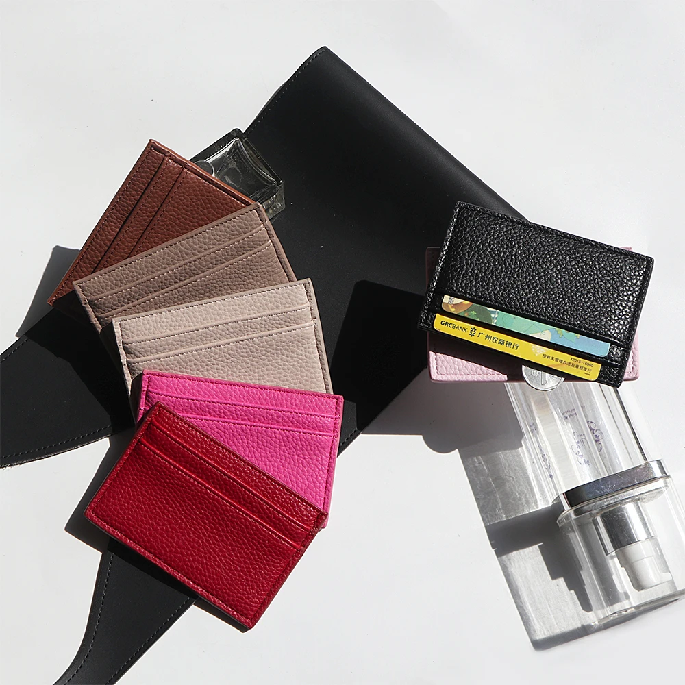 Benutzerdefinierte Name Slim Card Wallet PU Leder Gravierte Initialen Luxus Design Kartentasche Personalisierte Frau Mann Geldbörse Großhandel Geschenk – Detail 8